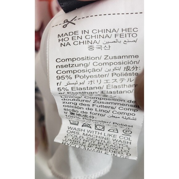 SHEIN Dress Womens XL Boho Floral Print Puff‎ Sleeve V Neck Multicolor Festival - Picture 6 of 10